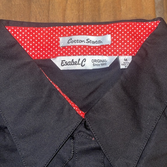 NWT Esabel.C Womens Button Down Long Sleeve Regular Fit Stretch Work Blouse - Picture 3 of 9